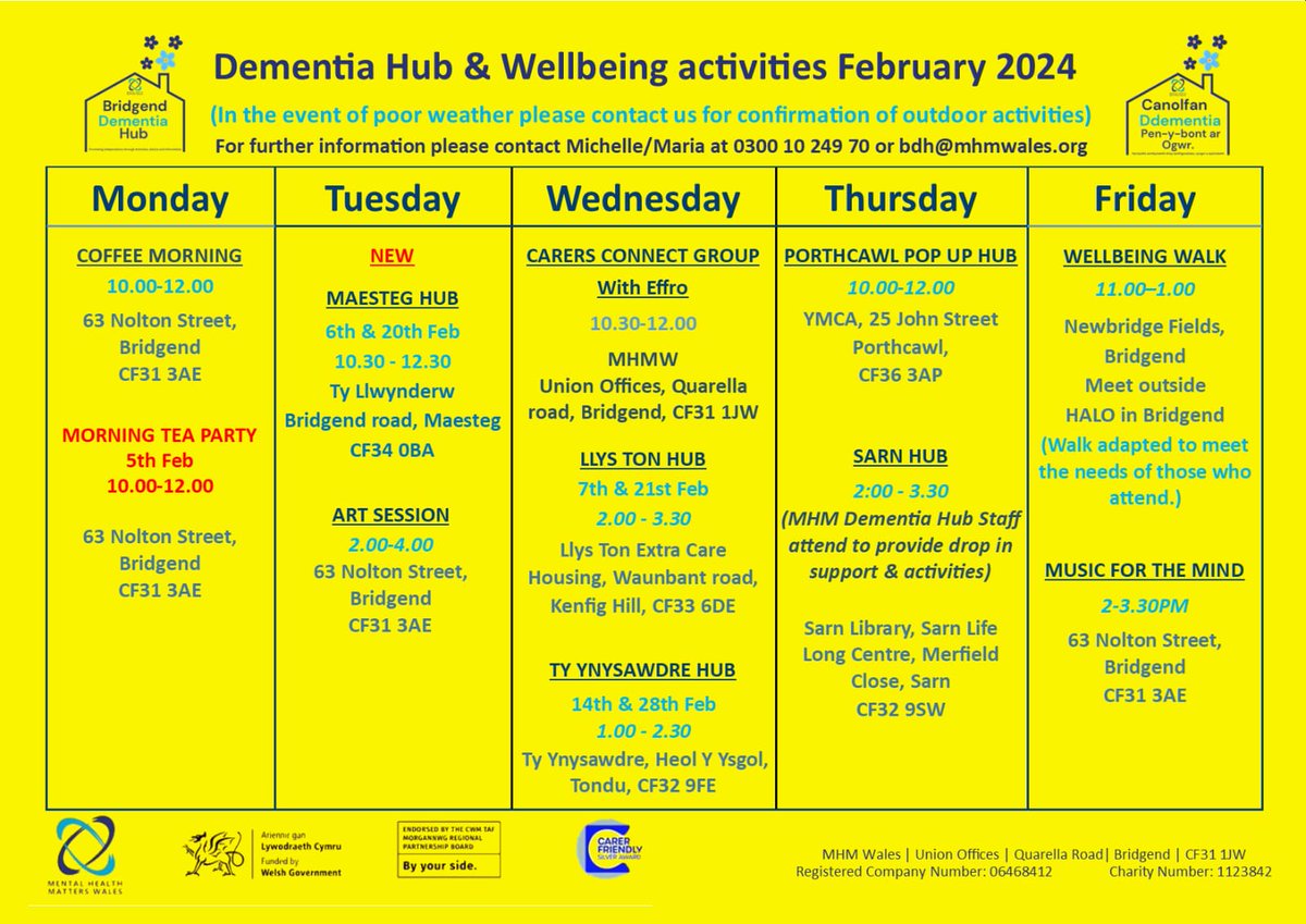 Our #dementiahub offers a wide variety of support throughout the borough for all those living with dementia and their carers.  No need to book, just pop in to our sessions. Warm and friendly atmosphere and hot drinks supplied.  #bdh #dementia #dementiaservices #community