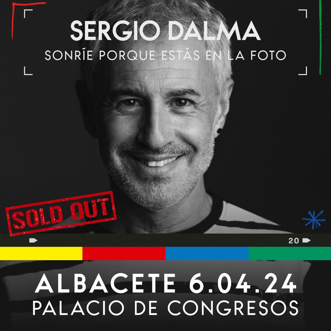 ¡SOLD OUT EN ALBACETE!🎫🔚 Millones de gracias por todo el apoyo que estáis dando a la gira de Sergio Dalma, no tenemos palabras❤️ ¡Nos vemos en nada Albacete!😍 #sergiodalma #girasonríeporqueestásenlafoto #emotionalevents #albacete