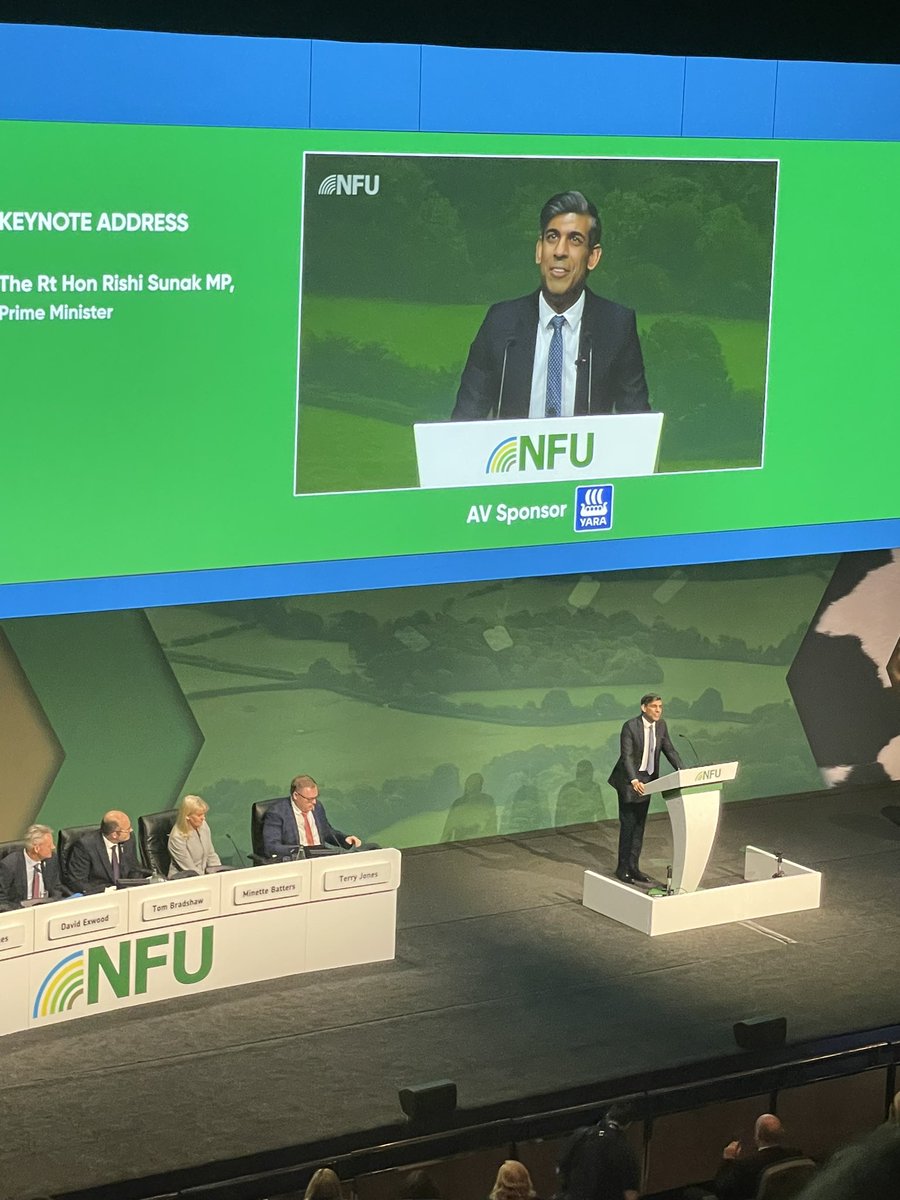 PM @RishiSunak addresses #NFU24 conference - “the services we provide should be shaped around your needs” “we will prioritise food security and will monitor progress with a new index”