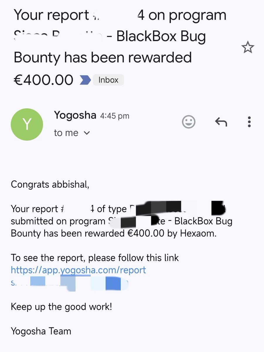Another bounty from <a href="/YogoshaOfficial/">Yogosha</a> 🖤