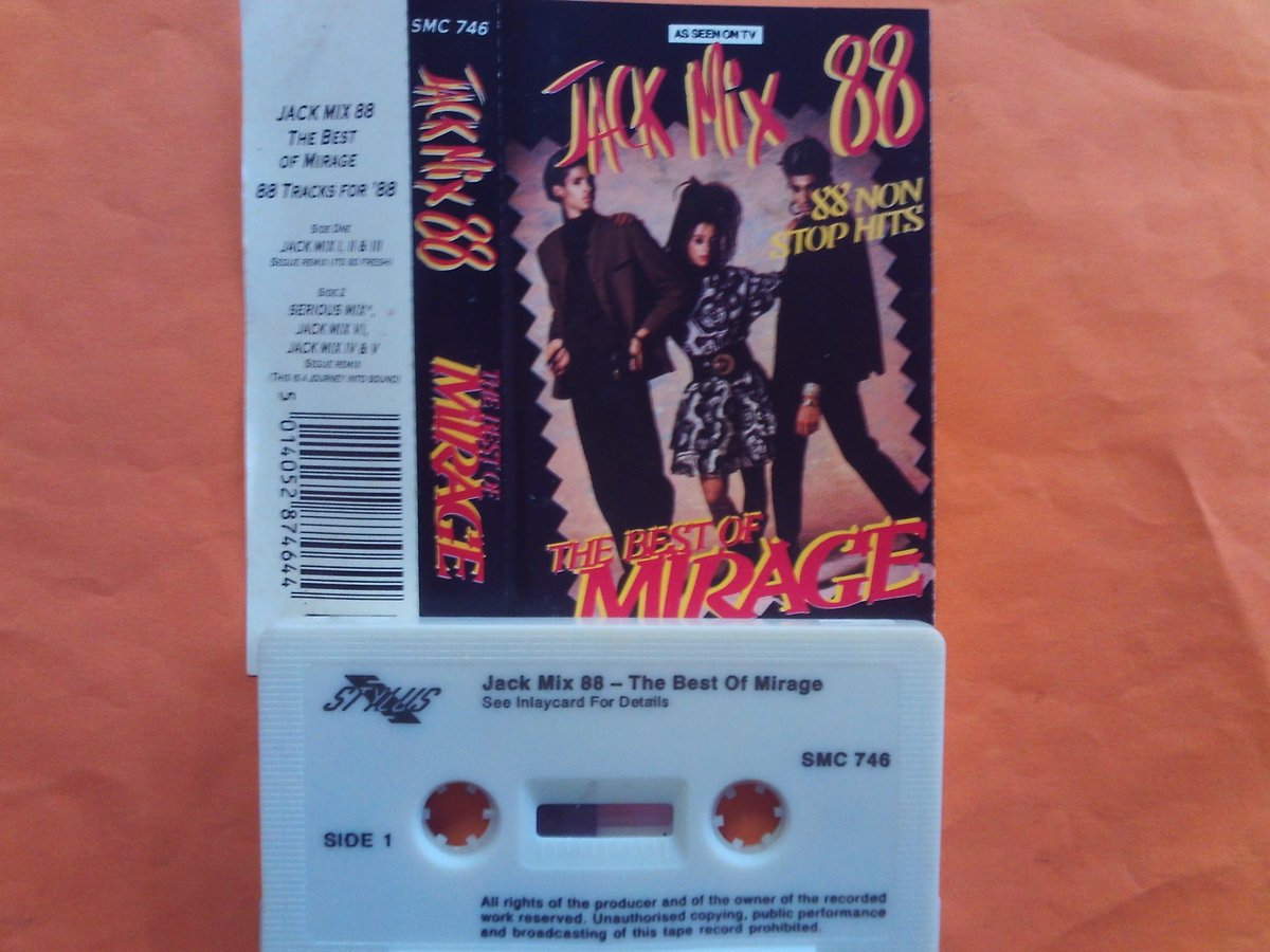 Dukenfield's tweet photo. #cassette of the day :
Mirage – Jack Mix 88 - 88 Non Stop Hits
(UK Stylus Music tape 1987)
https://t.co/q98L9amcBM
#eighties #pop #house #eurohouse #vocal #CoverVersions #80smusic https://t.co/VfkesutZqh