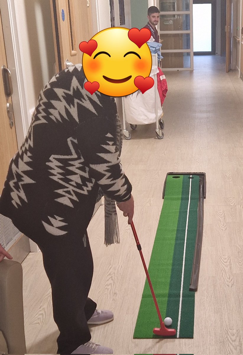 Fabulous golfing game gifted by a carer to Hazelwood ward, its extremely popular and being played on a daily basis therapeutic  activities #woodlandshospital
