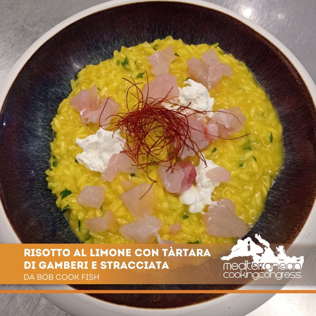 MedCookingCongr's tweet photo. Risotto al limone con tàrtara di gamberi e stracciata Da Bob Cook Fish 📷
#medcooking #med2024 #oltreiconfini #GustoMediterraneo #ricetta #dabobcookfish #sorrento https://t.co/XQaYUjDkQo