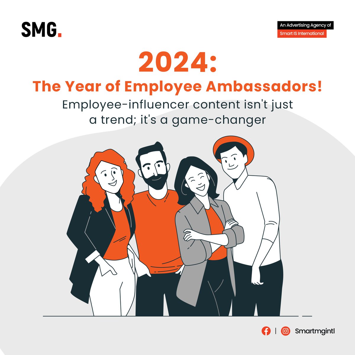 As we dive into the future, authenticity reigns supreme. More than ever, customers crave personal connections with brands, and what better way to foster that than through your own team? 

#SMG #EmployeeAmbassadors #ContentMarketing #DigitalMarketingTrends #SmartMarketing