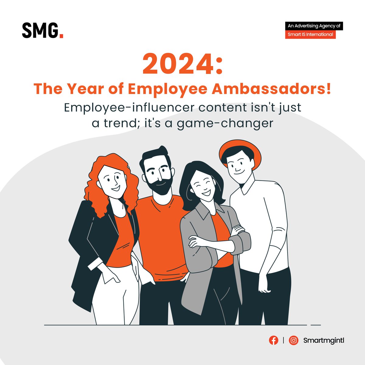 smartmgintl's tweet photo. As we dive into the future, authenticity reigns supreme. More than ever, customers crave personal connections with brands, and what better way to foster that than through your own team? 

#SMG #EmployeeAmbassadors #ContentMarketing #DigitalMarketingTrends #SmartMarketing https://t.co/I5xnePNxwC