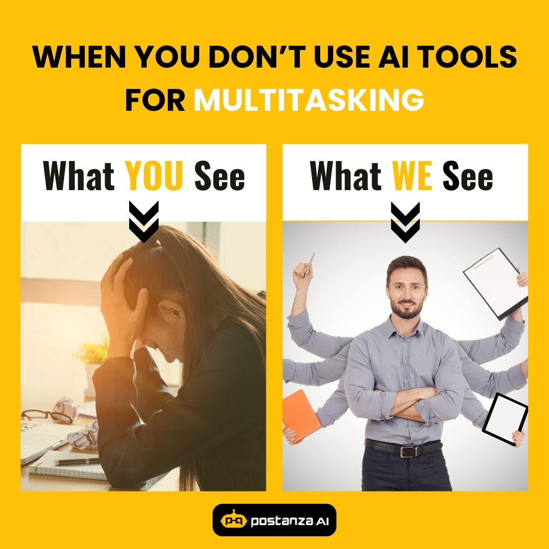 Multitasking with AI tools is just a piece of cake, phew!

⚡️Become a social media marketing powerful force with Postanza AI (link in bio)!👈

#SocialMediaEngagement #AI #growth #multitasking 
#PostanzaAI #powerofai
#socialmediamanagement