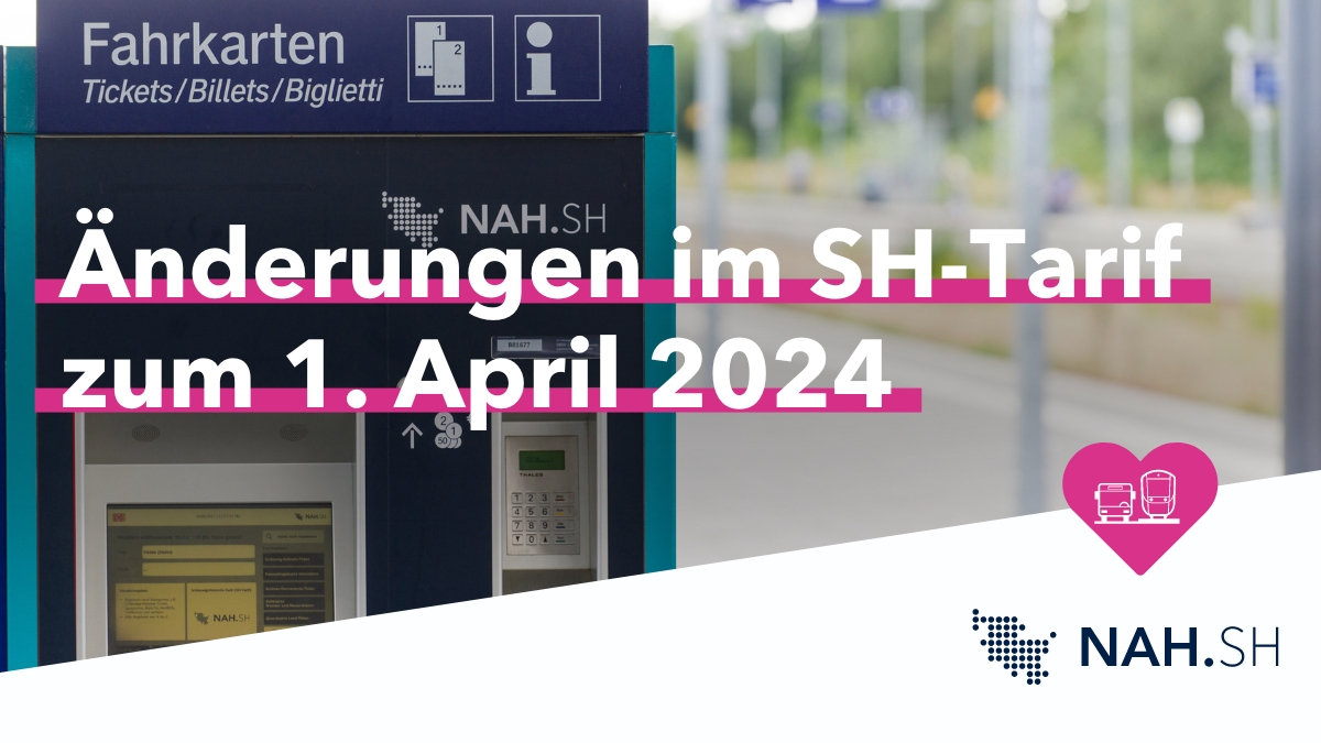 Zum 1. April 2024 werden die Fahrkartenpreise im Nahverkehr in SH angepasst. Die Preise für die Nutzung von Bahnen und Bussen des landesweit gültigen SH-Tarifs werden um durchschnittlich 6,41 % angehoben. ❗ Das Deutschlandticket ist nicht betroffen. 🔎: nah.sh/de/themen/neui…