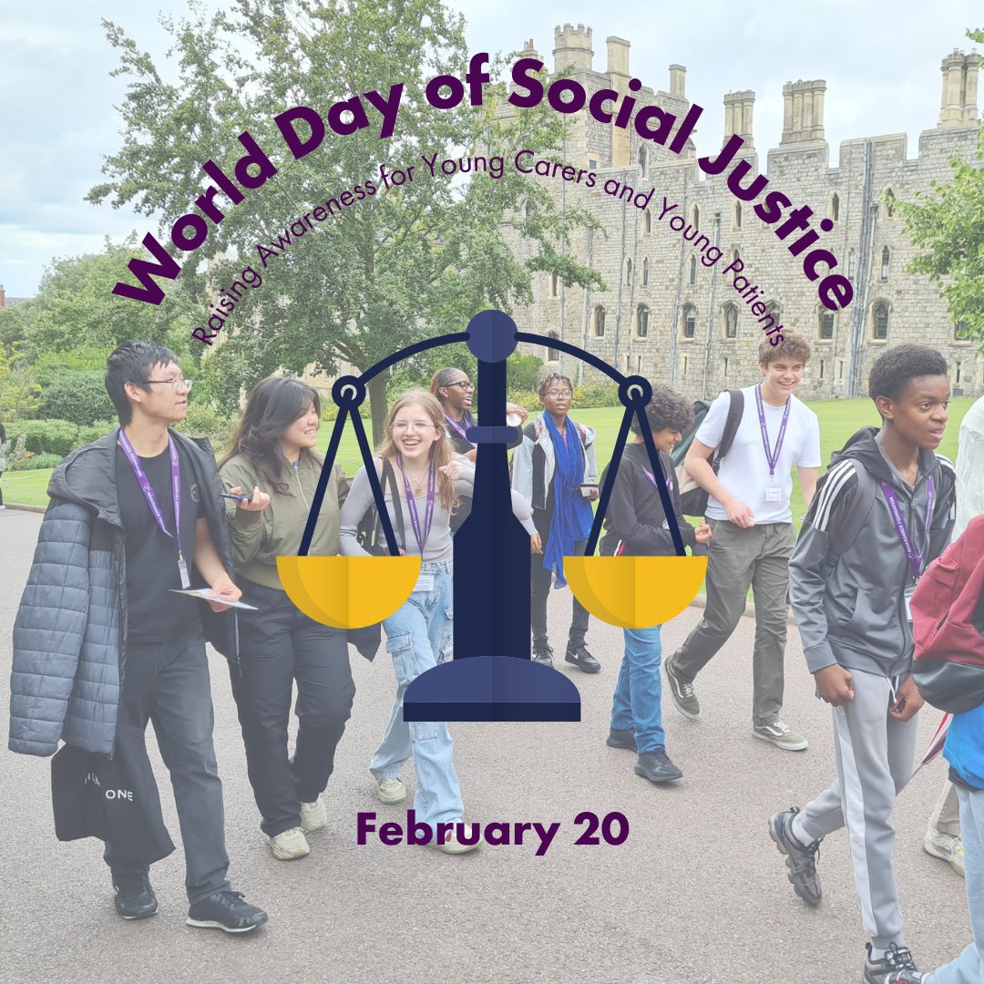 Today is #WorldSocialJusticeDay, a day to remind us to build a fairer and inclusive society with equal opportunities, where every child has the chance to thrive despite their circumstances 💪 #YoungCarers #HealthJustice #InclusionMatters #EqualityForAll