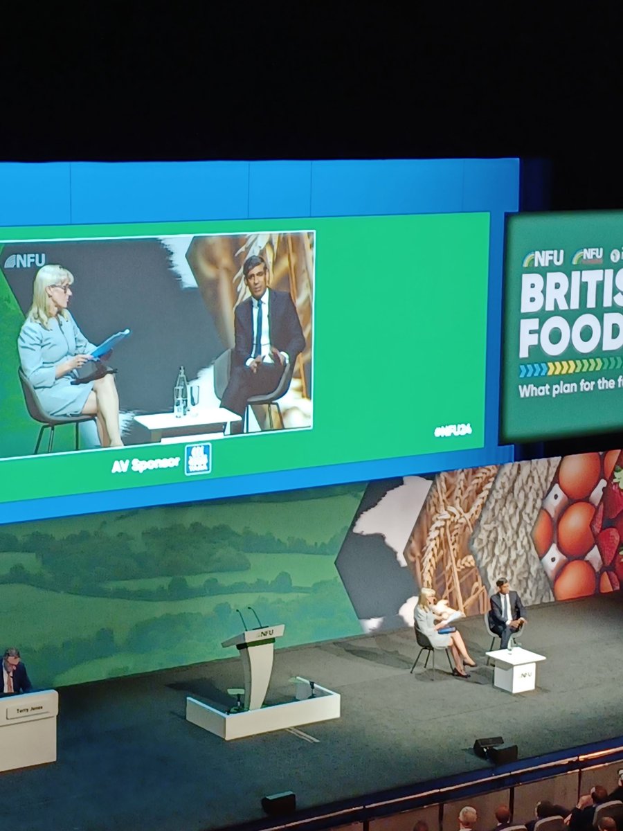 ASButlerDevon1's tweet image. Great to have British Prime Minister @RishiSunak at #NFU24, first time a PM has visited for 16 years, with some positive announcements, but the manifesto will be key!
