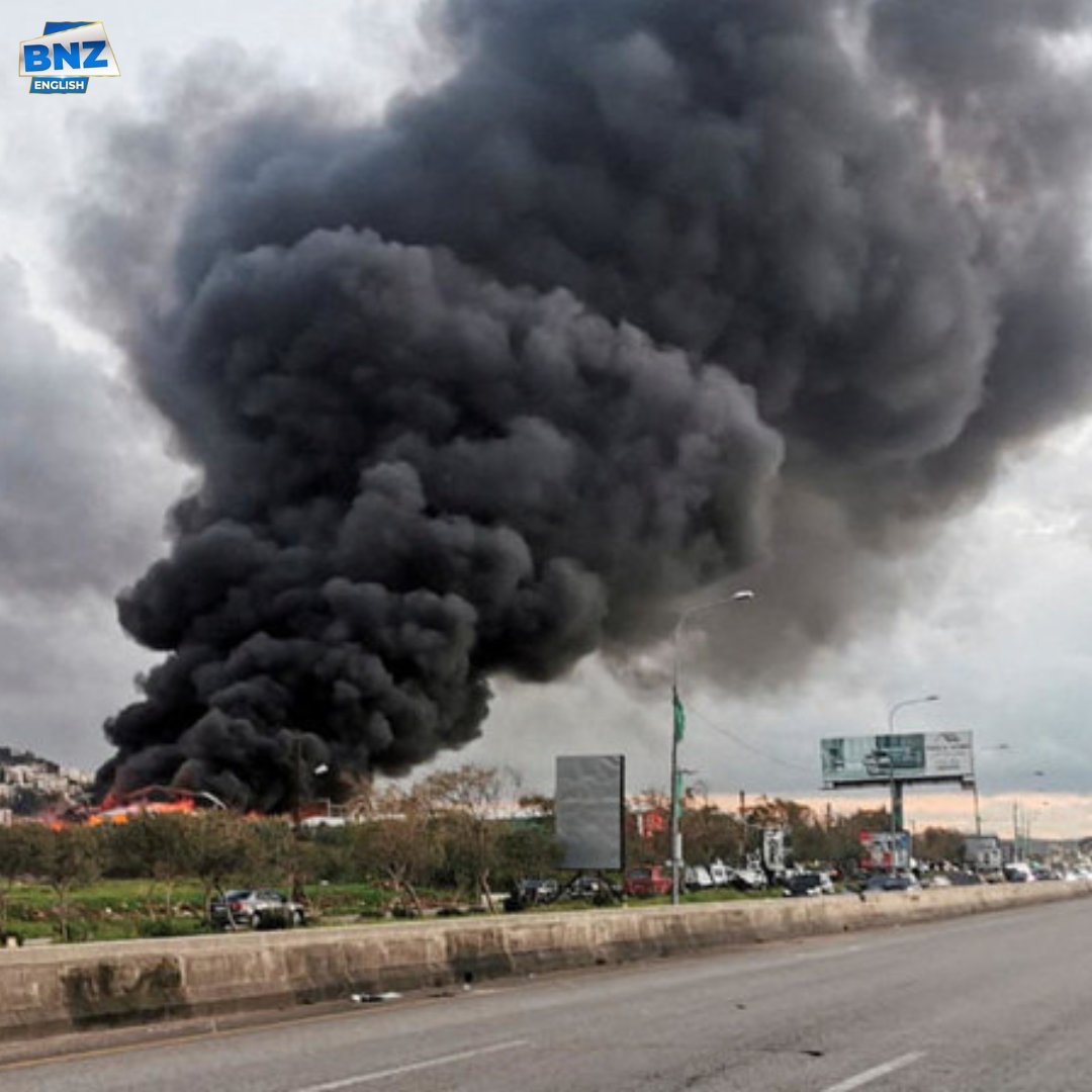 BnzEnglish's tweet photo. At least two Israeli airstrikes hit the coastal city of Sidon in southern Lebanon on Monday, state media reported. Factories on the Ghaziyah Highway were targeted in drone strikes.

#Drone_Attacks #Lebanon #Israel #Sidon #Ghaziyah https://t.co/gyFwin0Tt7