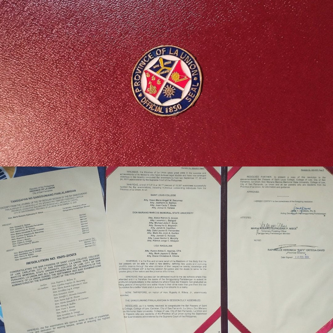 in_atty's tweet photo. Received commendation today from the Provincial Government of La Union for passing the bar. Kilig! 🥹🙏🏼💗

#Bar2023 #HernandoBar #HernanDoIt #HernanDidItWell https://t.co/A6QlGAgUr3