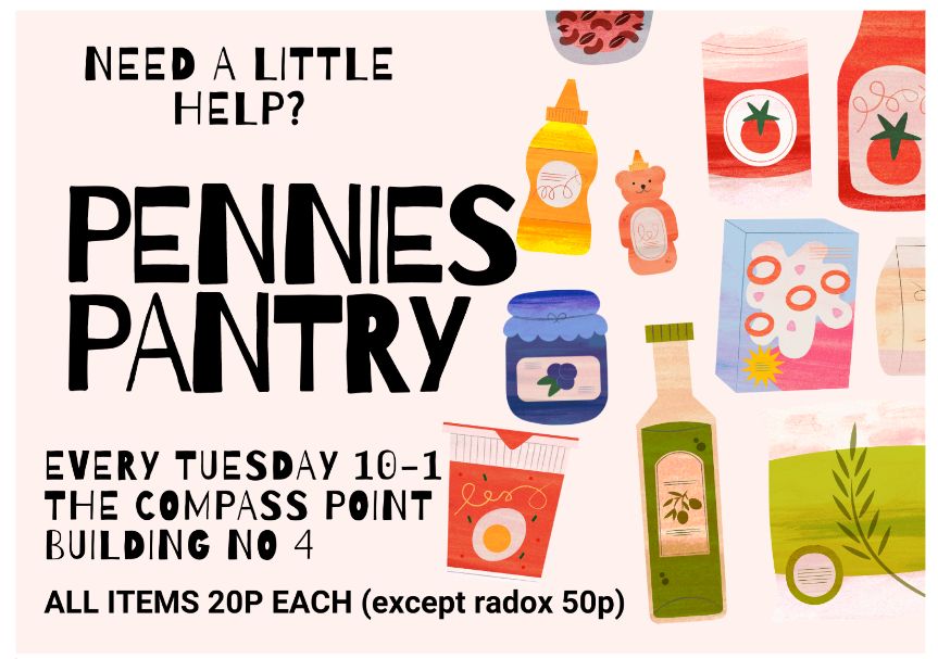 Our Pennies Pantry initiative is a community food programme where individuals and/or families can access affordable or discounted items. The pantry offers a variety of dry food items, canned goods & household items. 📅 Today ⏰ 10am - 1pm 📍 Compass Point, Building 4