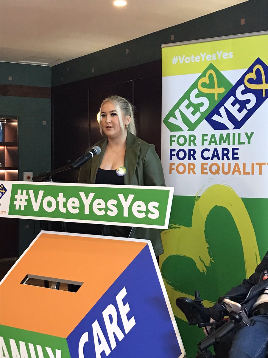 There are a lot of young carers in Ireland. When we do get recognised this is when we start to receive support. Shauna Tighe, Young Family Carer #WeCare #VoteYesYes