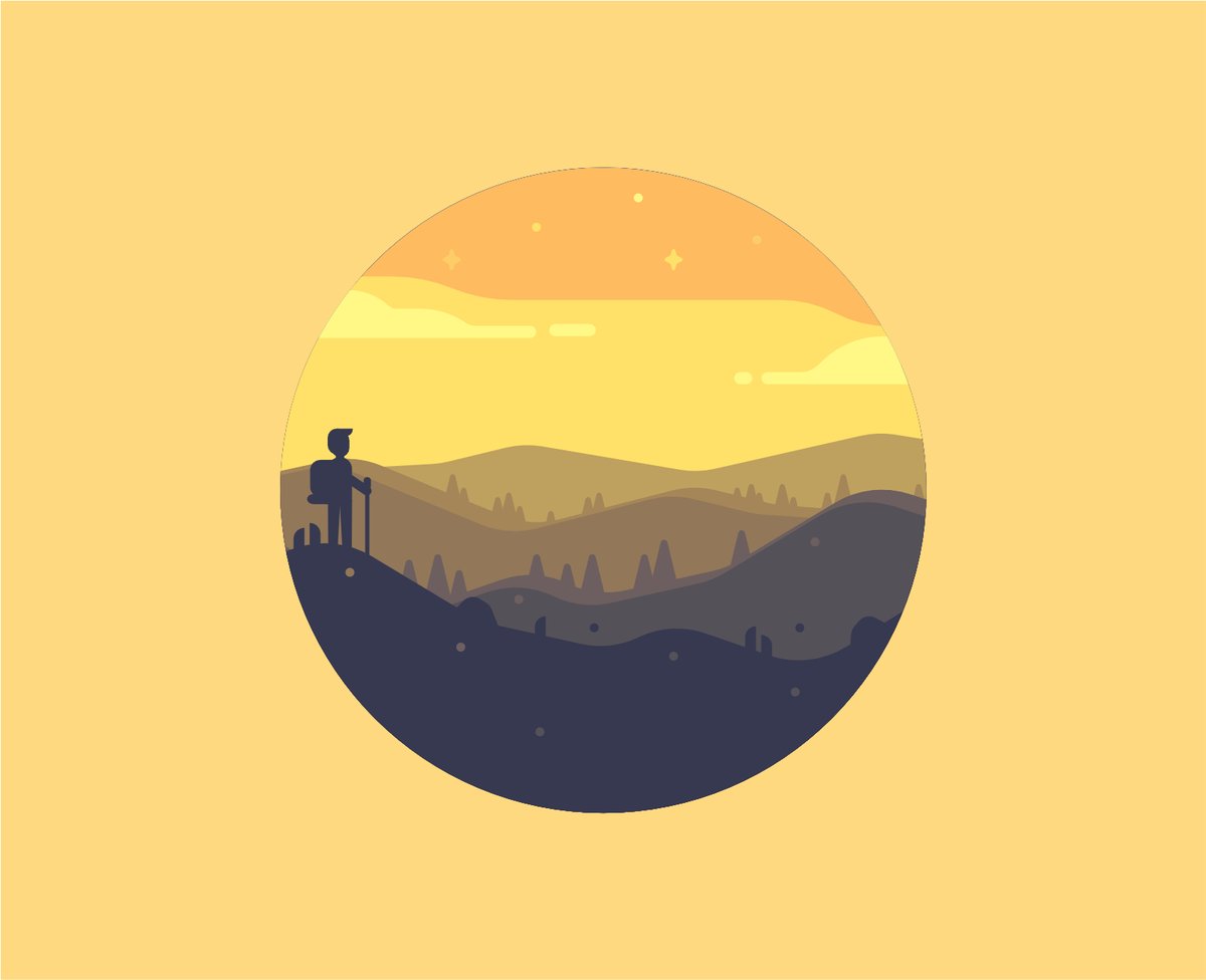 _Serfus_'s tweet photo. Mountain sunset landscape icon
Day 2π
#landscape #daily #dailyart #landscapeillustration #illustration #vectorillustrationart #vectoricon #affinitydesigner #flat #sunset #mountian #traveller #hiking #icon https://t.co/xteZ6SVb3F