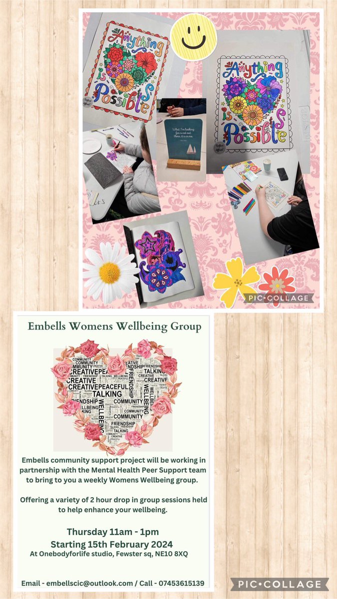 Embells Community Support Project (@embellscic) on Twitter photo Our first women’s wellbeing session was a huge success we are so pleased to be working with the <a href="/STSFTrust/">South Tyneside and Sunderland NHS Foundation Trust</a> mental health peer support team to bring this weekly support service to East Gateshead. The sessions will run every Thursday 11am - 1pm Leam Lane, Gateshead #mentalhealth Our first women’s wellbeing session was a huge success we are so pleased to be working with the <a href="/STSFTrust/">South Tyneside and Sunderland NHS Foundation Trust</a> mental health peer support team to bring this weekly support service to East Gateshead. The sessions will run every Thursday 11am - 1pm Leam Lane, Gateshead #mentalhealth