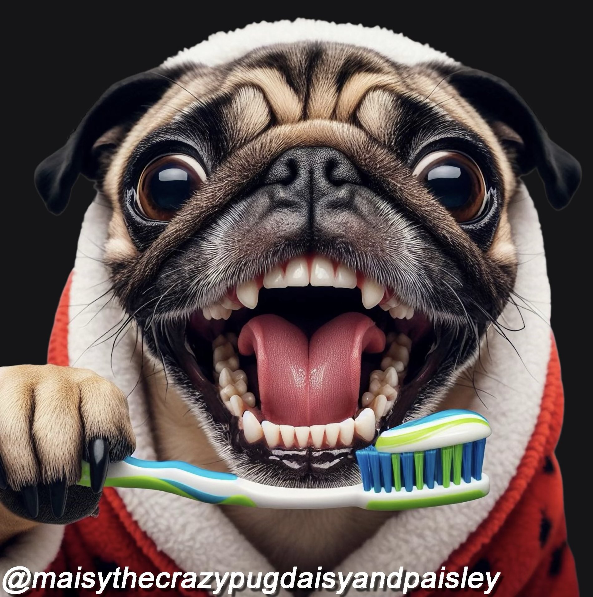 Pug toothbrush cheap