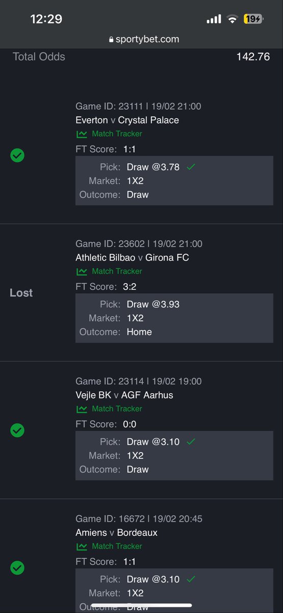 WynterFood's tweet photo. So close… 4 draws #SportyBet https://t.co/rMMByG5uPJ