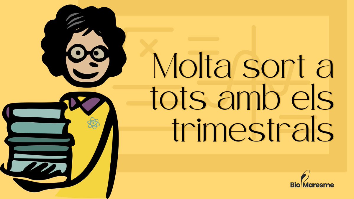 Molta sort a totes i a tots amb els trimestrals! biomaresme.com/cal-perseverar/