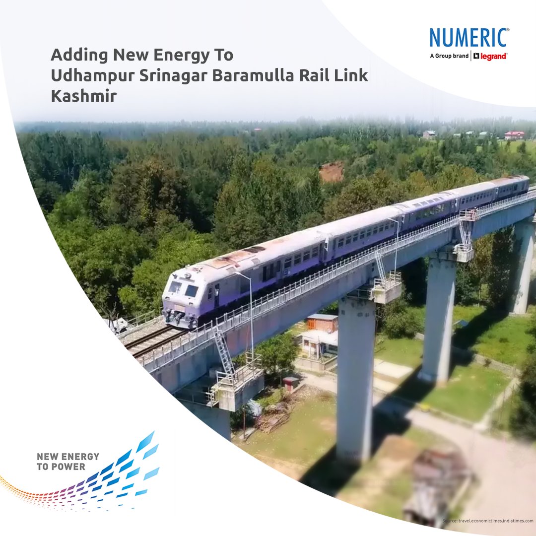 UpsNumeric's tweet image. On track to connectivity and progress!🚆 We are thrilled to power the Udhampur Srinagar Baramulla Rail Link #USBRL project in #Kashmir, thereby adding new energy to the infrastructure growth story of the nation. 🌟
 Explore our solutions – numericups.com/solutions/infr…
 
#NumericUPS…