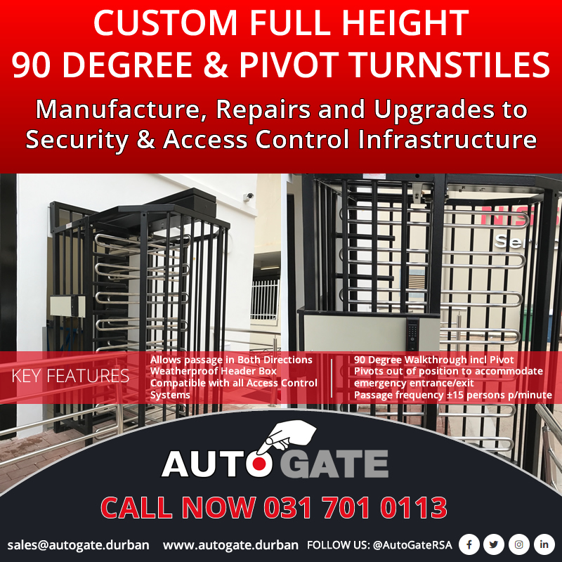 AutoGateRSA's tweet image. Custom Full Height Turnstiles (90 Degree Walkthrough including Pivot) are an excellent security solution, provides superior access control by both detecting and deterring unauthorized entries.