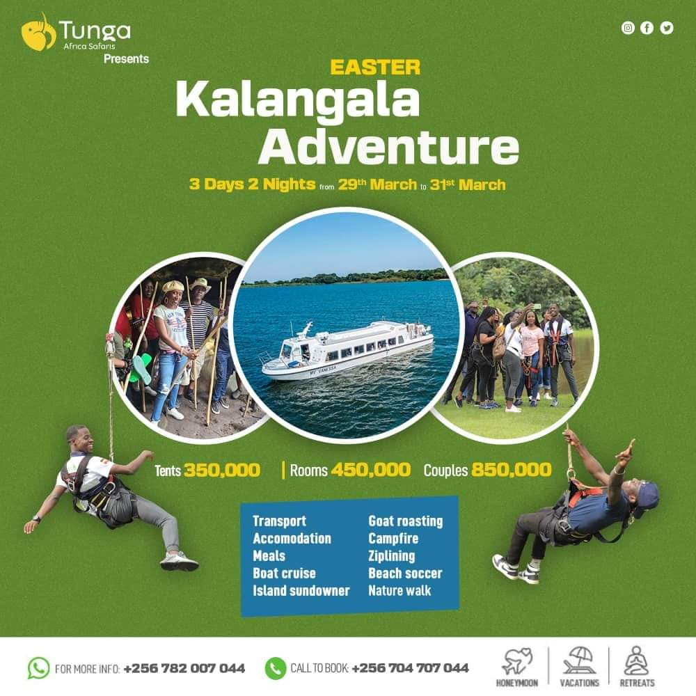 TungaSafaris's tweet photo. 🐰🌴 Easter Adventure on Kalangala Island with Tunga Africa SAFARI!🌊🚤
Join us for an unforgettable getaway filled with excitement and relaxation! 🏝️

Package Includes:

1. 🚗 Transport
2. 🏠 Accommodation
3.🍽️ Meals
#TungaAfricaSafari
#Kalangala https://t.co/KzjM4mLSop