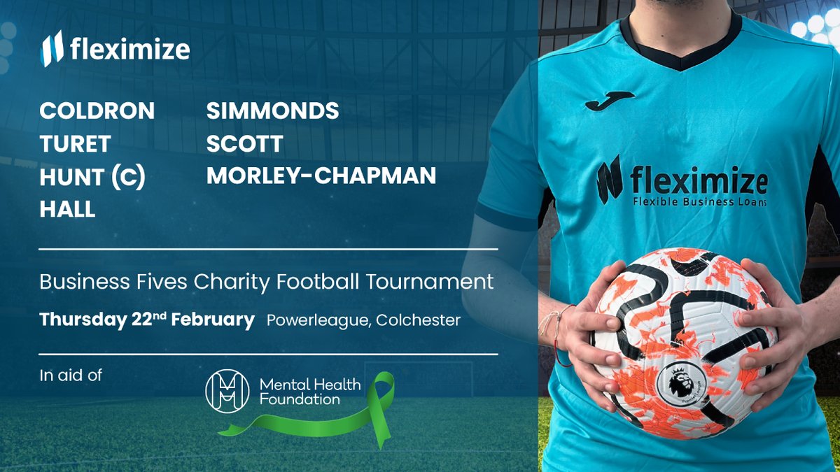 🔈Introducing our Flex squad for the @BusinessFives Charity Football Tournament this week ⚽💪 We're proudly competing in aid of the Mental Health Foundation 💙

Help us reach our target by donating below (every penny counts!) 👇

i.mtr.cool/sjdyakrzlh

#CharityFootball #Biz5s