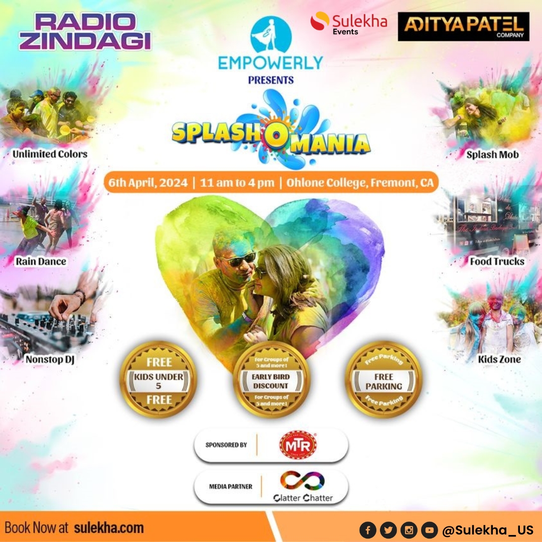 Dive into Love at Splashomania 2024! Join the Most Romantic Rain Dance Holi Date in the Bay Area on April 6th!

Book Your Tickets Here: events.sulekha.com/splash-o-mania…

#RadioZindagi #ValentinesDay #RainDanceHoli #ValentinesDay2024 #HoliCelebration #BayAreaFun
