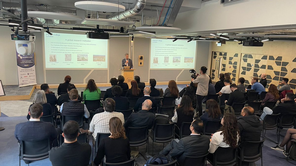 Bilkent Teknopark start-up programının Imperial College’taki açılışına katıldık. Türk teknoloji girişimlerini desteklemeye devam edeceğiz <a href="/ticaret/">T.C. Ticaret Bakanlığı</a> 

Joined the opening of CYBR Business Camp organized by <a href="/CyberparkTGB/">Bilkent CYBERPARK</a> at <a href="/imperialcollege/">Imperial College London</a>. Turkish start-ups are loading 🚀