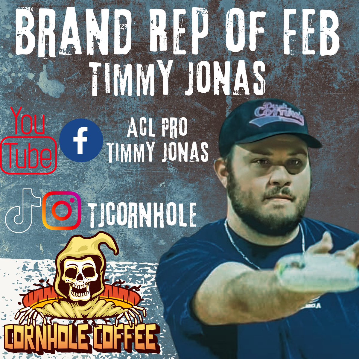 Make sure to follow <a href="/tjcornhole/">Tim Jonas</a> on all forms of social media!