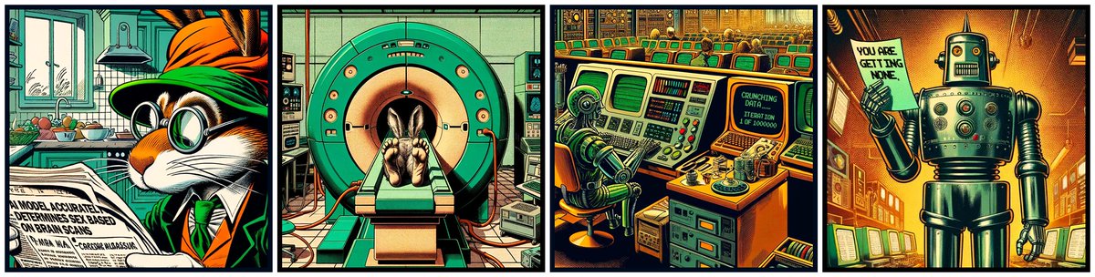 jkraybill's tweet photo. @twominutepapers thought you'd appreciate this comic I (and DALL-E) made today based on the top AI headline in my feed :) https://t.co/ExmAigOra7