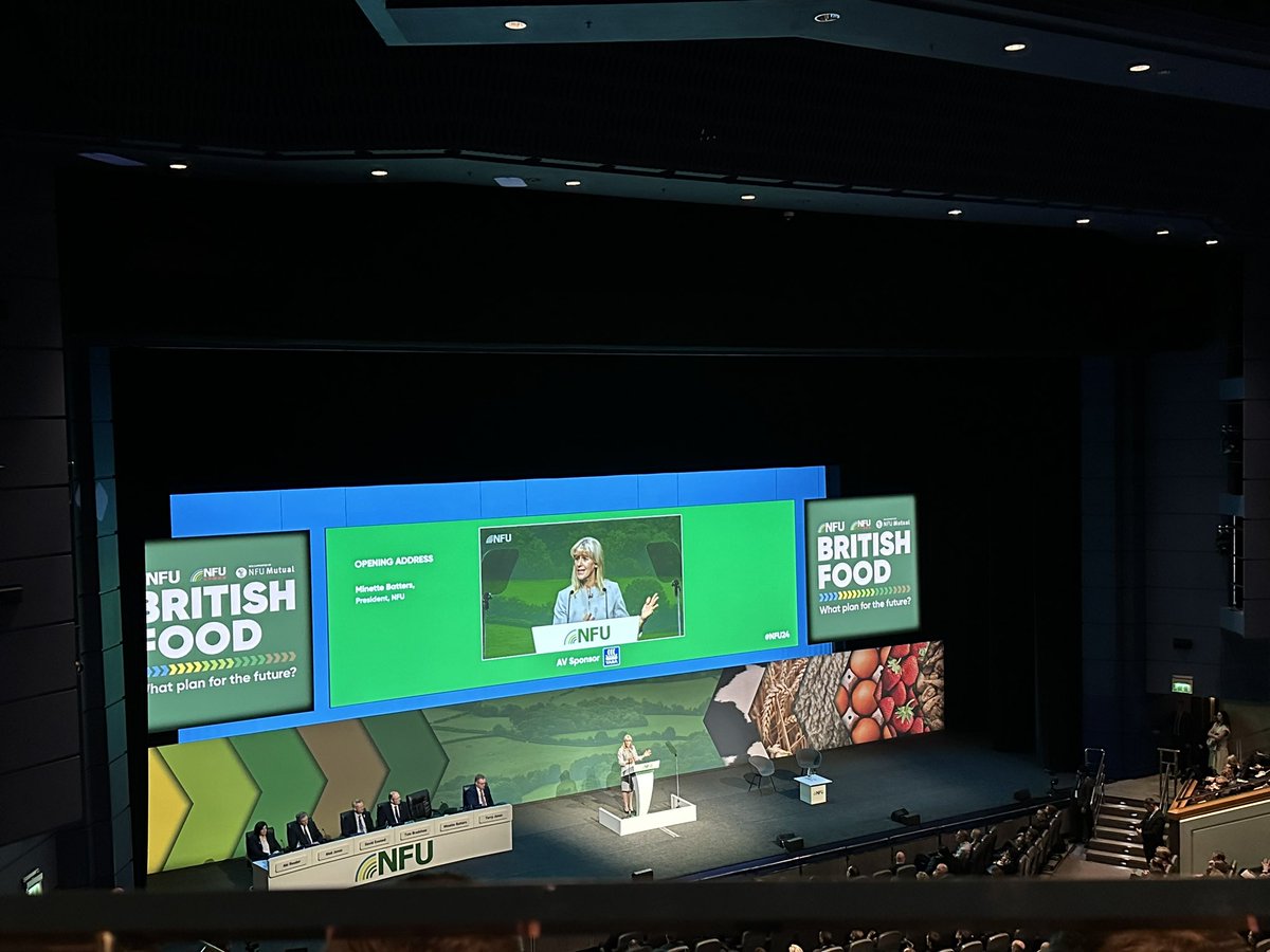 Standing ovation for <a href="/Minette_Batters/">minette batters</a> following another excellent opening speech, her final one as NFU President #NFU24