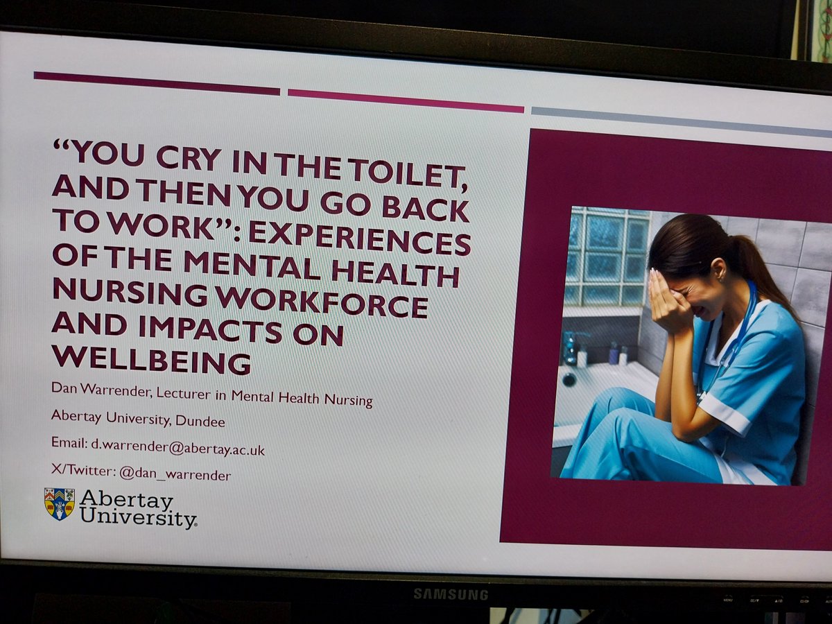 dan_warrender's tweet image. I enjoyed presenting some of my PhD data on the experiences of #MentalHealth nurses at an @NHSEngland webinar today.  Grim content but important we&apos;re honest about how stressful and traumatising the role can be.  The role absolutely requires a decent education. #MHDeservesBetter