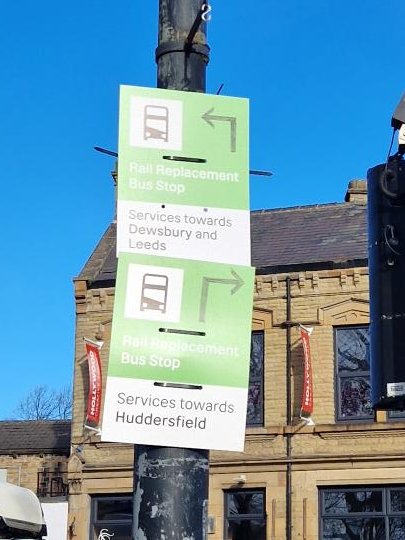 Today, we are out and about in Leeds, Morley, Mirfield, Huddersfield and Dewsbury checking passenger information regarding the @theTRUpgrade in Morley. We're looking at posters, accessibility, rail replacement buses and signage. #Leeds | #Huddersfield | #Morley