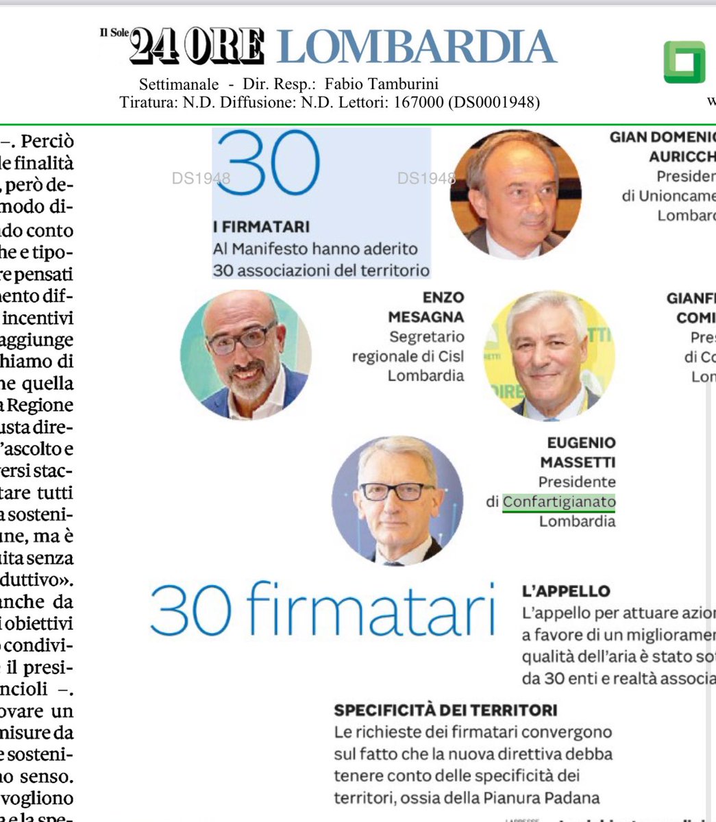 L'autentica #sostenibilità tiene insieme tre anime: ambientale, sociale ed economica. La nostra posizione su <a href="/ilsole24ore/">ilsole24ore</a> con l'intervista al Presidente Eugenio Massetti <a href="/Roccafranca/">Eugenio Massetti</a> 

confartigianato-lombardia.it/post/ambiente-…