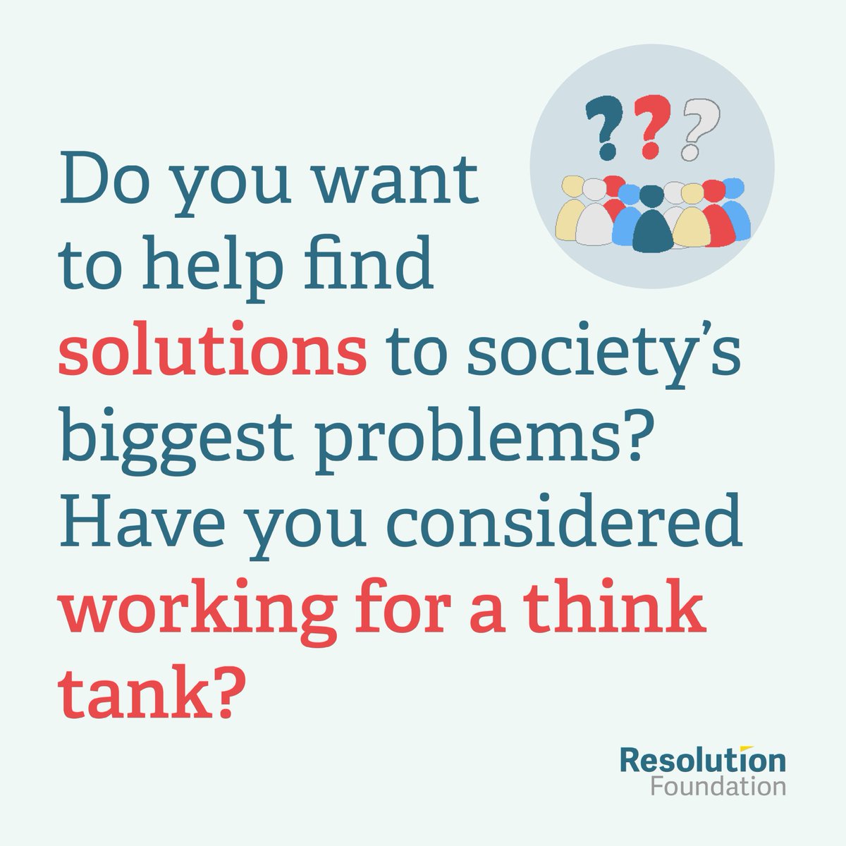 Ever considered working in the think-tank sector?🤔 Register now for a free online session on everything you need to know about starting a career in think-tanks. Featuring speakers from @UKandEU, @RUSI_org, @CSPS_UG, @TheKingsFund and @TheIFS. resolutionfoundation.org/events/working…