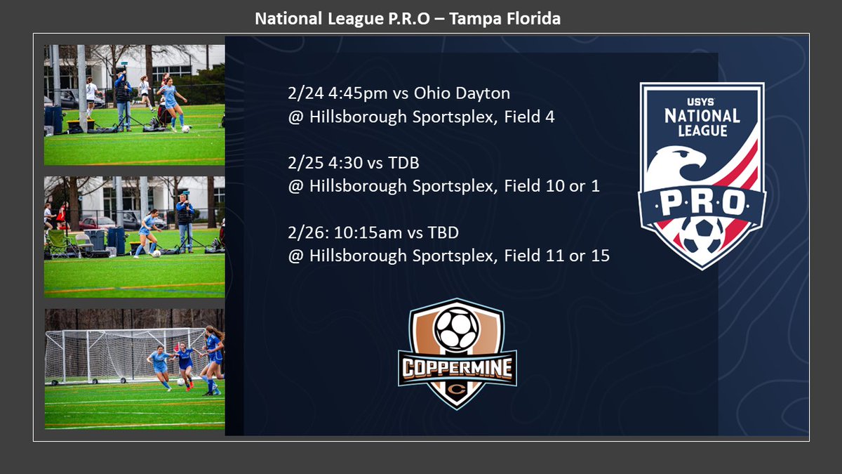 Gabriela Colón (@gabriela_colon7) on Twitter photo National P.R.O event this weekend in Tampa, FL. #RoadtoNationals <a href="/ImYouthSoccer/">ECNL/GA/Recruiting/College Soccer</a>
@SoccerMomInt <a href="/TopPreps/">AI SEARCH - TOP PREPS AI SPORTS SEARCH ENGINE</a> <a href="/ImCollegeSoccer/">College Soccer Truth ™</a>
<a href="/CoppermineE6407/">Coppermine07/08GA</a> <a href="/NcsaSoccer/">NCSA Soccer</a>
<a href="/PrepSoccer/">Prep Soccer ⚽️</a> <a href="/BaltNGSoccer/">Baltimore's NextGen</a> @TampaWSoccer @GedSLU <a href="/eckerdwsoccer/">Eckerd College Womens Soccer</a> @LR_Sports National P.R.O event this weekend in Tampa, FL. #RoadtoNationals <a href="/ImYouthSoccer/">ECNL/GA/Recruiting/College Soccer</a>
@SoccerMomInt <a href="/TopPreps/">AI SEARCH - TOP PREPS AI SPORTS SEARCH ENGINE</a> <a href="/ImCollegeSoccer/">College Soccer Truth ™</a>
<a href="/CoppermineE6407/">Coppermine07/08GA</a> <a href="/NcsaSoccer/">NCSA Soccer</a>
<a href="/PrepSoccer/">Prep Soccer ⚽️</a> <a href="/BaltNGSoccer/">Baltimore's NextGen</a> @TampaWSoccer @GedSLU <a href="/eckerdwsoccer/">Eckerd College Womens Soccer</a> @LR_Sports