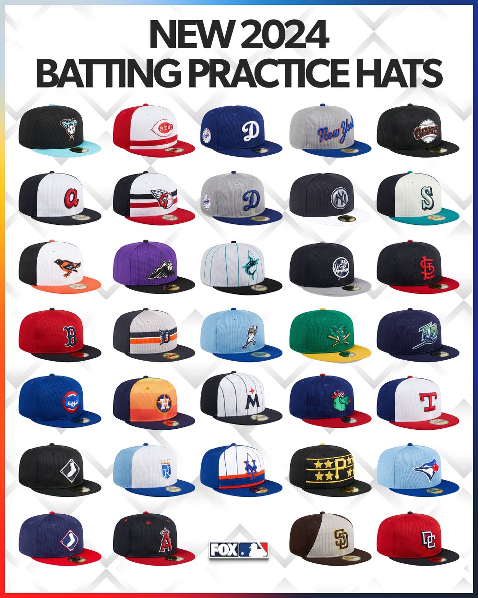 MLBONFOX's tweet image. The new batting practice hats for the 2024 season are out! 🧢 Which ones stand out to you the most?