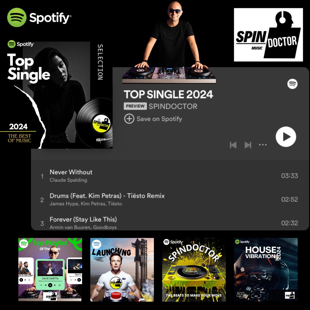 SPINDOCTOR (@spindoctor_set) on Twitter photo Top Single 2024 #Spotify Listen to the playlist !
To submit click on the link ⬇️⬇️
dailyplaylists.com/playlists/6HqU… <a href="/Daily_Playlists/">Daily Playlists</a> #TopSingle #TopMusic
#PlaylistsCurator Top Single 2024 #Spotify Listen to the playlist !
To submit click on the link ⬇️⬇️
dailyplaylists.com/playlists/6HqU… <a href="/Daily_Playlists/">Daily Playlists</a> #TopSingle #TopMusic
#PlaylistsCurator