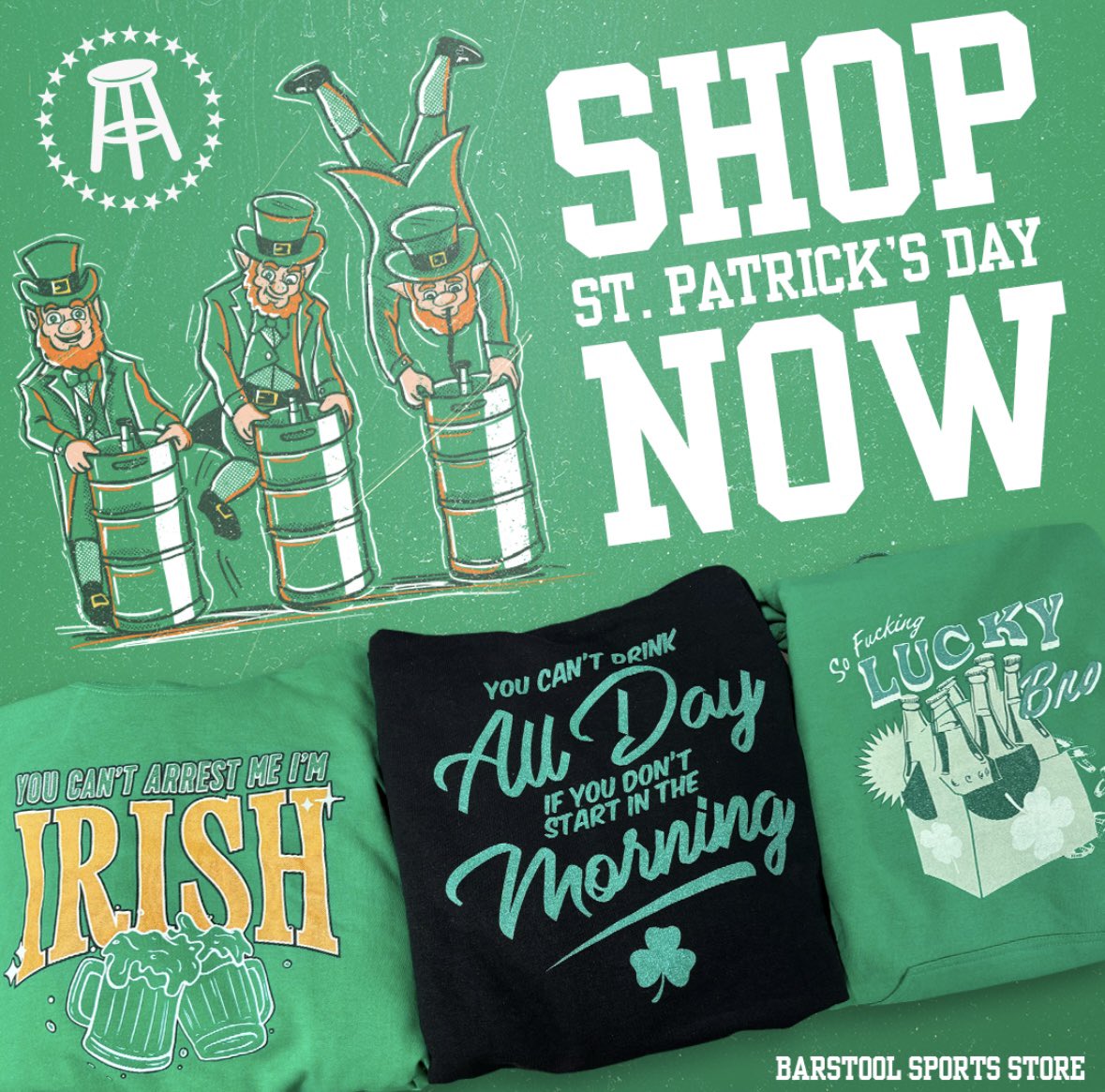 Barstool Smokeshows (@barstoolssotd) on Twitter photo The 2024 St. Patrick’s Day Collection is LIVE in the <a href="/barstoolstore/">Barstool Sports Store</a>
Shop here: store.barstoolsports.com/collections/st… The 2024 St. Patrick’s Day Collection is LIVE in the <a href="/barstoolstore/">Barstool Sports Store</a>
Shop here: store.barstoolsports.com/collections/st…