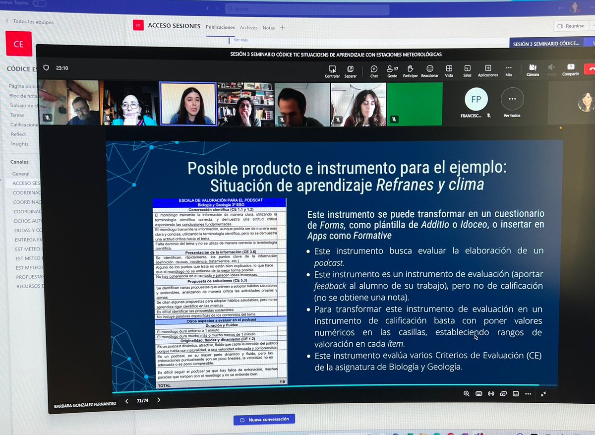 👩🏻‍💻 Sesión de puesta en común del seminario 'CÓDICE TIC: Situaciones de aprendizaje con estaciones meteorológicas' con <a href="/KleinBarbaraa/">Bárbara González Fernández</a>

📌 Revisión de propuestas, resolución de dudas y cuestiones finales, por #CEIPValledeLosa 
<a href="/FrayPedroUrbina/">I. E. S. Fray Pedro de Urbina</a> <a href="/IMCvillarcayo/">IES MERINDADES DE CASTILLA</a>

#tiCyL
#formaciónCyL