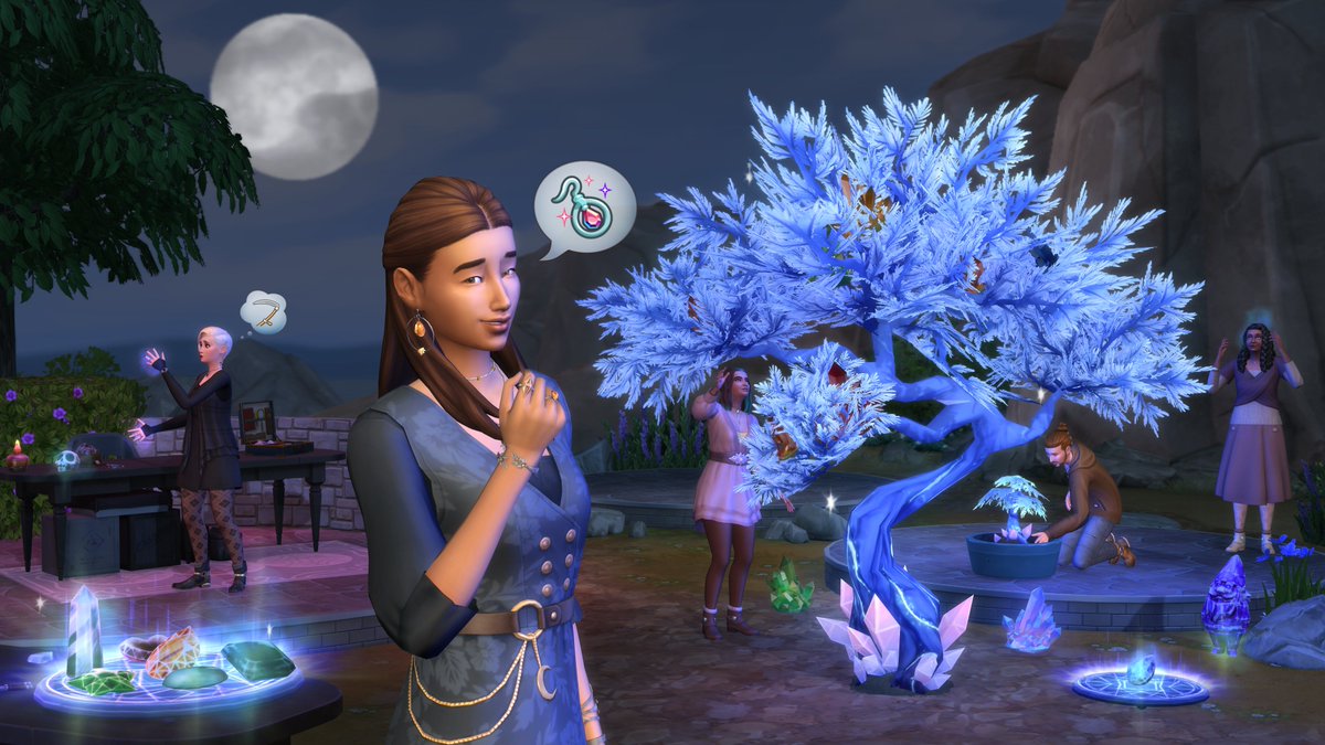 TheSims's tweet photo. From designing beloved treasures to producing unique collectibles that can be sold for Simoleons, any Sim can cultivate their own style that will be seen by all in The Sims 4 #CrystalCreations Stuff Pack! https://t.co/PNzudK8Kyj https://t.co/09wjKRpAtZ