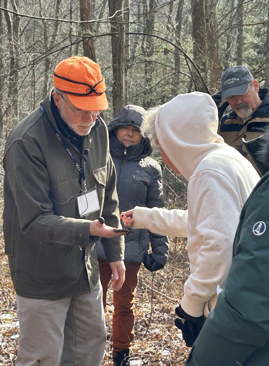 Brent Harding, Director of Forestland, assisted Dr. Sandy Smith as he hosted members of the Osher Lifelong Learning Institute olli.psu.edu at the Penn State Weaver Forest.