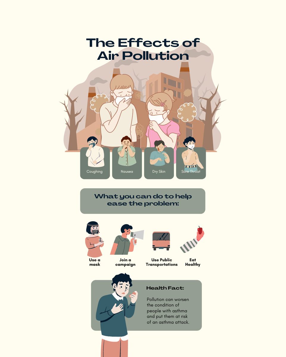 EarthBuddy22767's tweet photo. Air pollution isn't just a nuisance—it's a serious health threat. From respiratory problems to cardiovascular diseases, its effects are far-reaching. We must take urgent action to clean up our air for a healthier future. #AirPollution #Health #CleanAir #airpollutioneffect https://t.co/rGcDtfBImb
