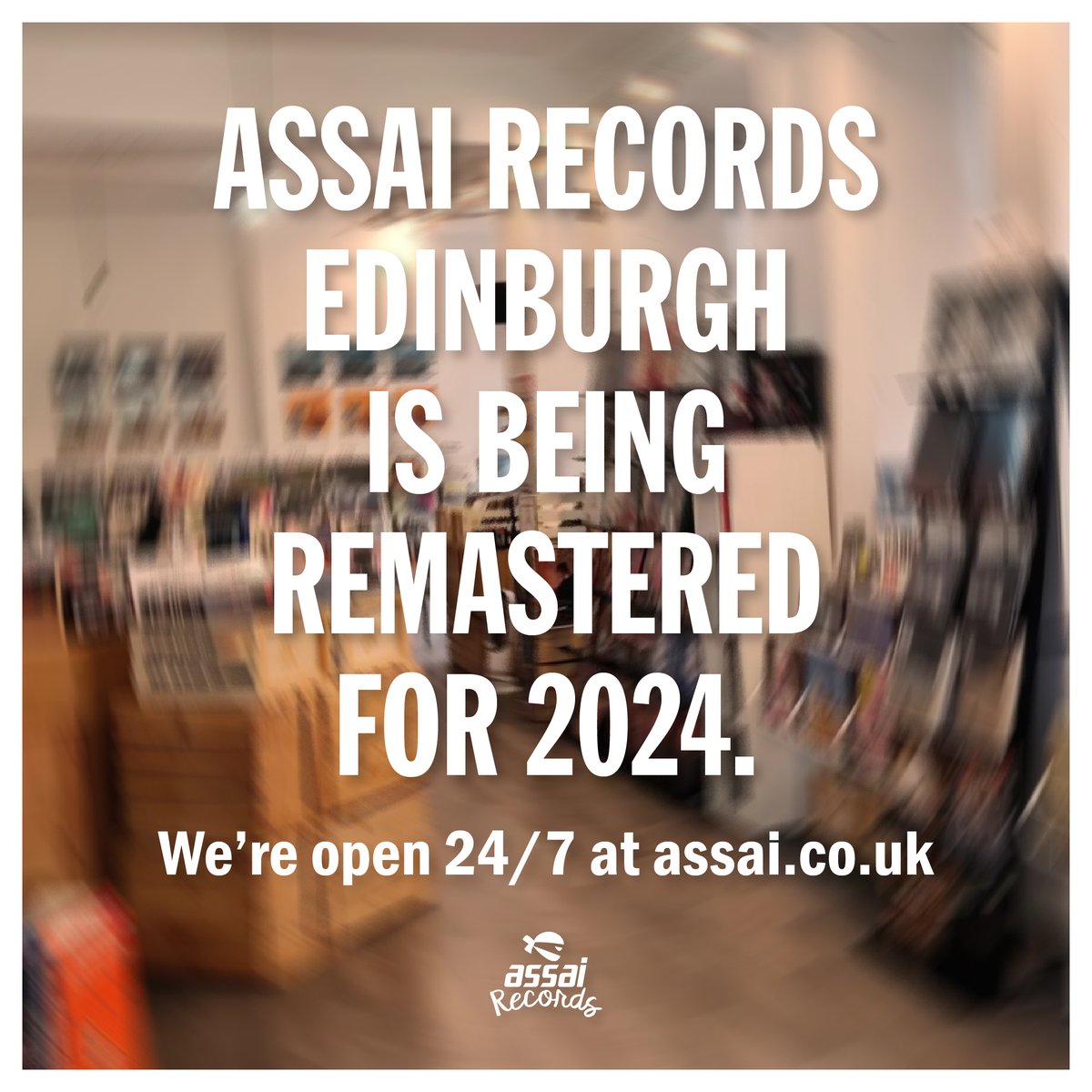 Exciting news! We're bringing you a bigger and better Assai Edinburgh! Refurbishment begins on Sunday 25th February and we hope to be back with you as of Saturday 16th March. Keep your eyes peeled for updates! #assai #edinburgh #vinyl #refurb