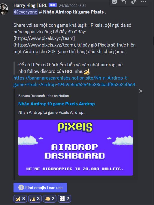 HarryKing204's tweet photo. cộng đồng BRL bào gần 1 tỷ từ $pixel, mỗi anh em kiếm 100 triệu.
Mọi thành công đều từ sự nỗ lực , chúc mừng anh em chuối.🍌🍌🍌 https://t.co/Zpkxw0Sy5D
