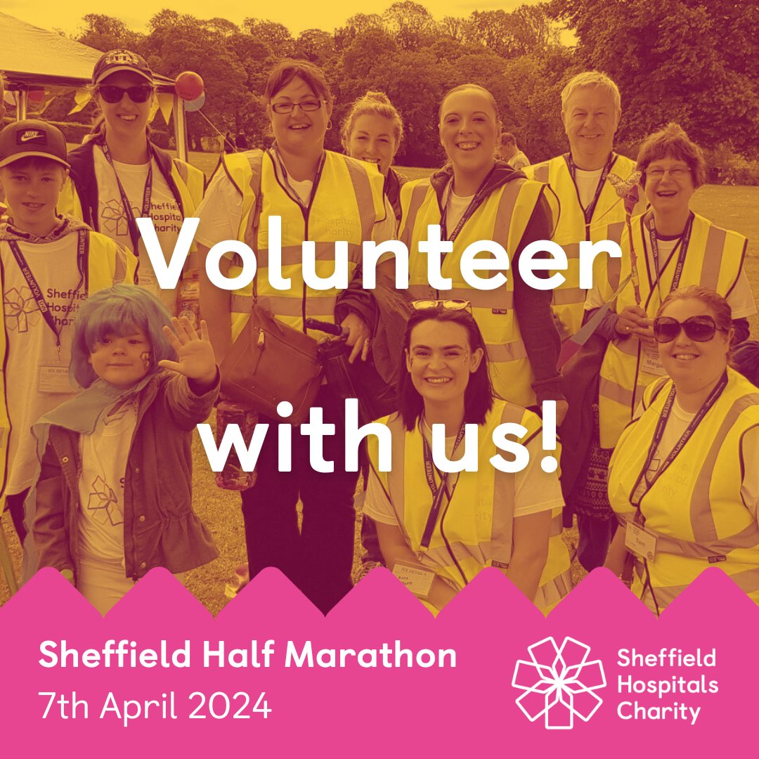 Free on Sunday 7th April? Want to have fun, meet new people & volunteer for a great cause? 💙

Why not join our @SHCFundraising volunteer team for the #SheffieldHalfMarathon - help cheer & marshal! Email charity@shct.nhs.uk to join us

#SheffieldIsSuper #SHCChallenge24 #running