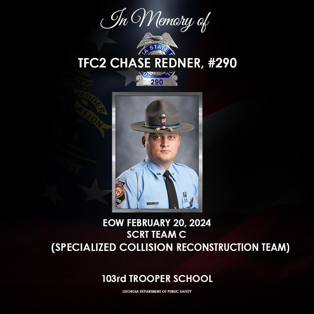 The DCS Team is saddened by the passing of Trooper Chase Redner. We join the entire law enforcement community in mourning his loss and praying for his family and loved ones. Trooper Redner gave the best of service and #TeamDCS sends our deepest condolences.