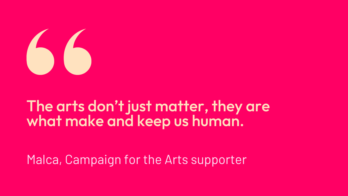 'The arts are what make & keep us human' - 🔁 repost if you agree!