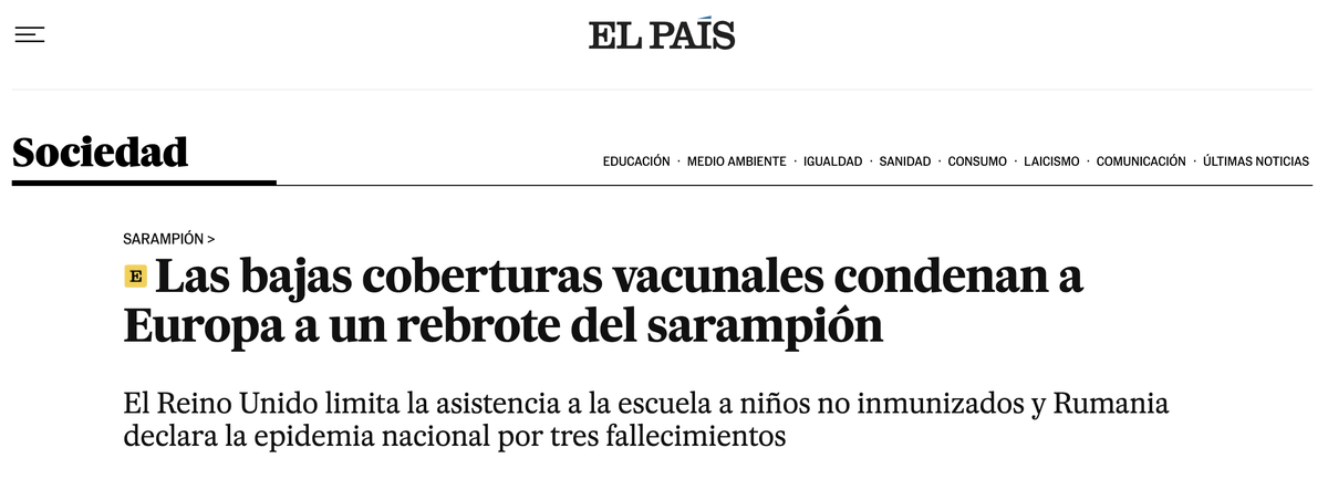 drhuerta's tweet photo. - Sarampión autóctono ha reaparecido en Lima después de 22 años
- Eso significa que el virus está circulando en la capital
- Para evitar contagios (como los cientos de casos en Europa), es necesario que 95% de los niños estén vacunados
🧵 muestra deficiencias vacunación en Lima https://t.co/19lDBHeIzF