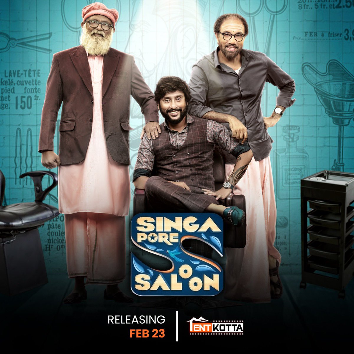 #SingaporeSaloon streaming from February 23 on @Tentkotta 

@RJ_Balaji #Sathyaraj #Lal @Meenakshiioffl @kishendas #RoboShankar @DirectorGokul @VelsFilmIntl

#OTT_Trackers